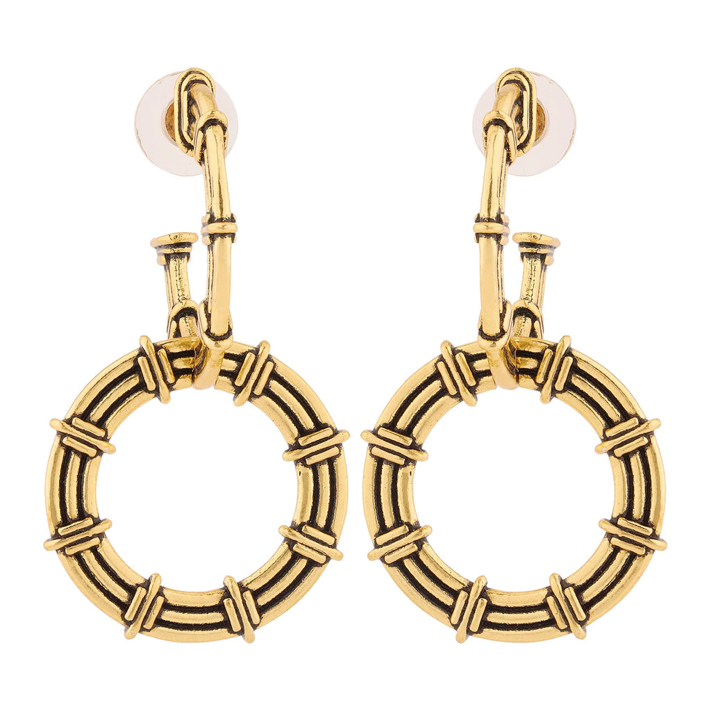 Woven Wonders Twill Weaving Detachable Statement Dangler Earrings